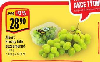 Albert Hrozny bílé bezsemenné nabídka