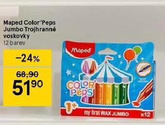 Tesco Maped color´peps jumbo trojhranné voskovky nabídka