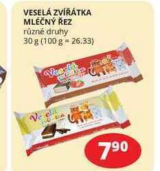 Flop Veselá zvířátka mléčný řez různé druhy 30 g nabídka