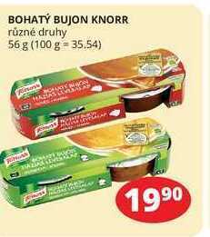Flop Bohatý bujon knorr různé druhy 56 g nabídka