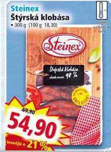 Norma Steinex štýrská klobása 300 g nabídka