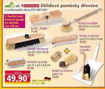 Broncourstenmann úklidové pomůcky dřevěné z certifikovaného dřeva