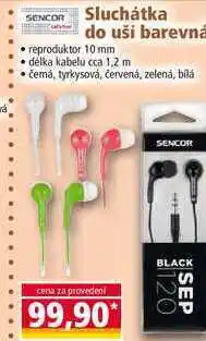Norma Sencor sluchátka do uší barevná nabídka