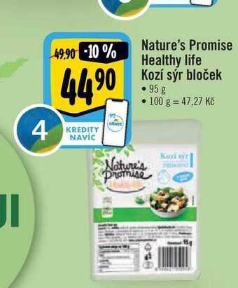 Nature's promise healthy life kozí sýr bloček • 95 g