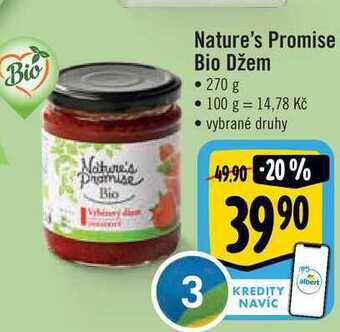Albert Nature's promise bio džem • 270 g nabídka