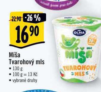 Albert Míša tvarohový mls • 130 g nabídka