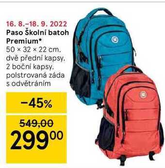 Tesco Paso školní batoh premium nabídka