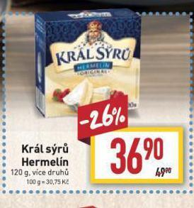 Billa Král sýrů hermelín nabídka