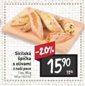Billa Sicilská špička s olivami nabídka