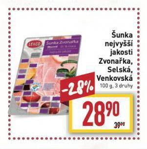Billa Šunka zvonařka nabídka