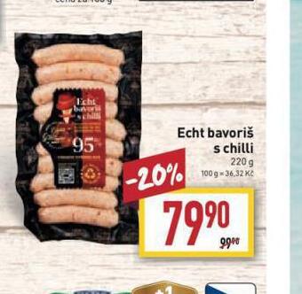 Billa Echt bavoriš s chilli nabídka