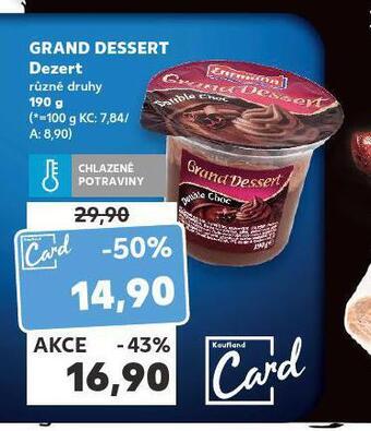 Kaufland Grand dessert dezert nabídka