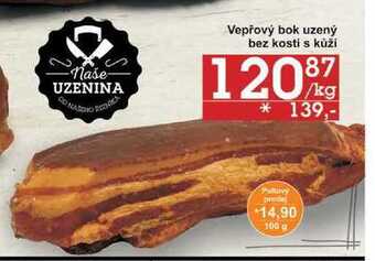 Jip Vepřový bok uzený bez kosti s kůží, 1 kg nabídka