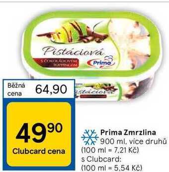 Tesco Prima zmrzlina 900 ml nabídka