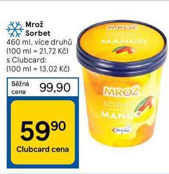 Tesco Mrož sorbet 460 ml nabídka