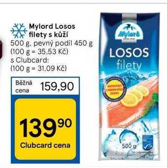 Tesco Mylord losos filety s kůží 500 g nabídka