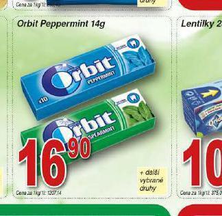 Lidl Orbit peppermint nabídka