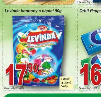 Lidl Levinda bonbony s náplní nabídka