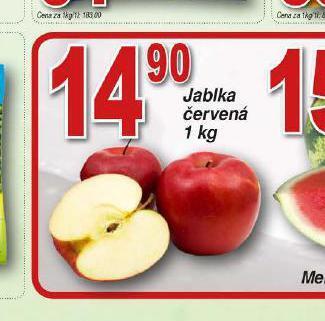 Lidl Jablka červená nabídka