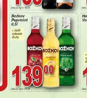 Lidl Božkov vaječný likér / griotte / pepermint nabídka