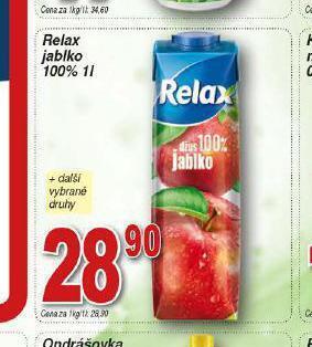 Lidl Relax jablko 100% nabídka