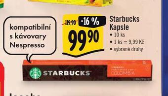 Jip Kávové kapsle starbucks nabídka