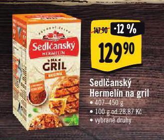 Albert Sedlčanský hermelín na gril nabídka