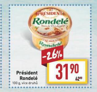 Billa Président rondelé sýr nabídka
