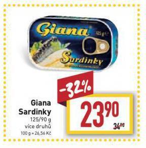 Billa Giana sardinky nabídka
