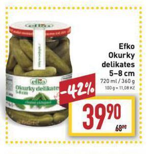 Billa Efko okurky nabídka