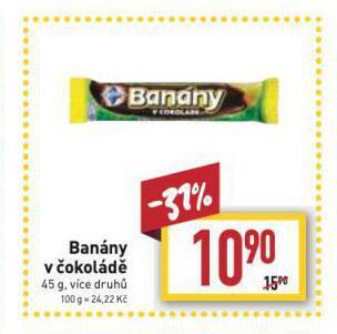 Billa Banány v čokoládě nabídka
