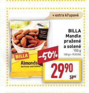 Billa Mandle pražené a solené nabídka