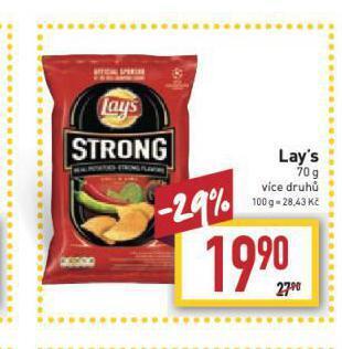 Billa Lay's chipsy nabídka