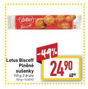 Billa Lotus biscoff plněné sušenky nabídka
