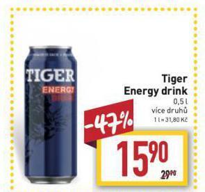 Billa Tiger energy drink nabídka