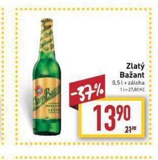 Billa Pivo zlatý bažant nabídka