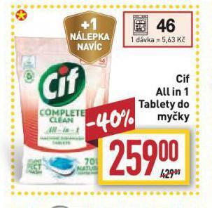 Billa Cif tablety do myčky nabídka