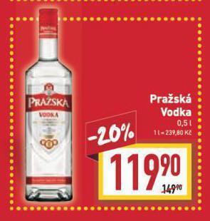 Billa Pražská vodka nabídka