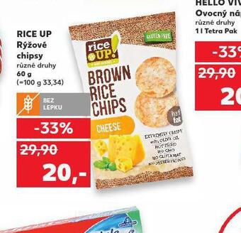 Kaufland Rice up rýžové chipsy nabídka