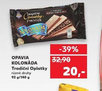 Kaufland Opavia kolonáda tradiční oplatky nabídka