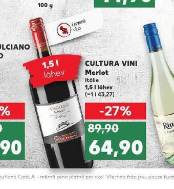 Kaufland Cultura vini merlot nabídka