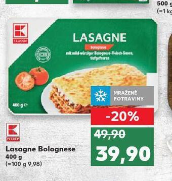 Kaufland Lasagne bolognese nabídka
