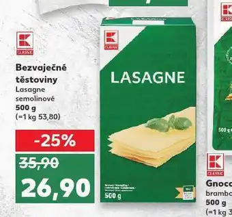 Kaufland Betvaječné těstoviny lasagne semoline nabídka