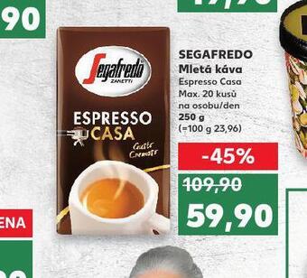 Kaufland Segafredo mletá káva nabídka