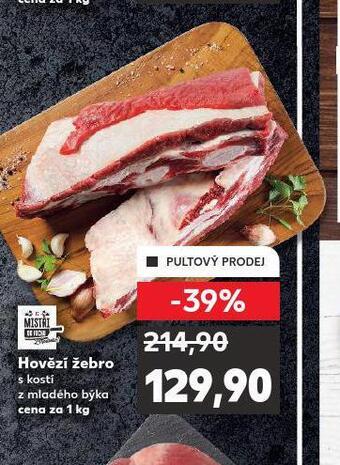 Kaufland Hovězí žebro s kostí nabídka