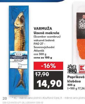 Kaufland Uzená makrela nabídka