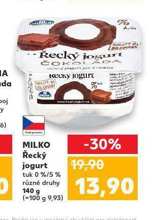 Kaufland Milko řecký jogurt nabídka