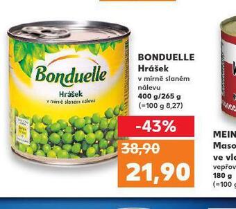 Kaufland Bonduelle hrášek nabídka