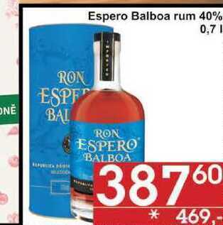 Jip Espero balboa rum 40%, 0,7 l nabídka