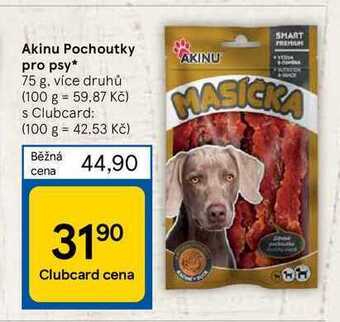 Tesco Akinu pochoutky pro psy* 75 g nabídka